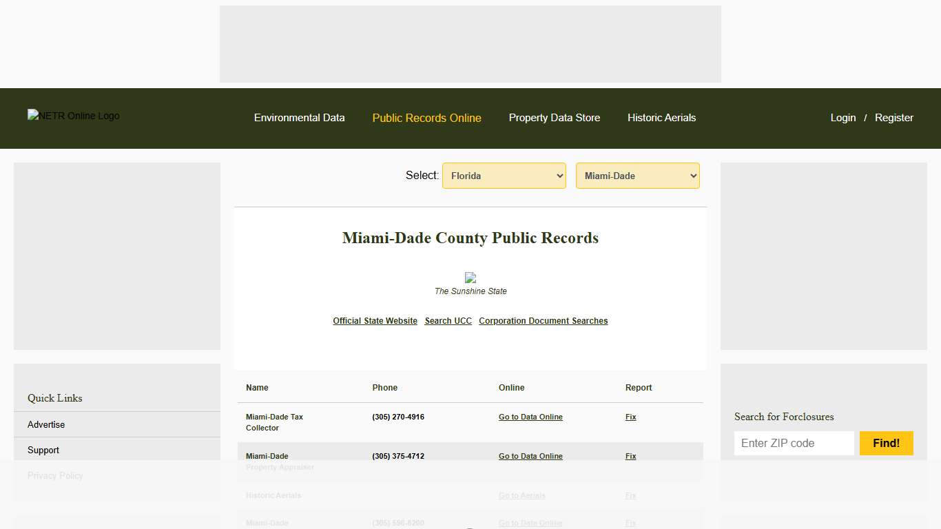 NETR Online • Miami-Dade • Miami-Dade Public Records, Search Miami-Dade Records, Miami-Dade Property Tax, Florida Property Search, Florida Assessor
